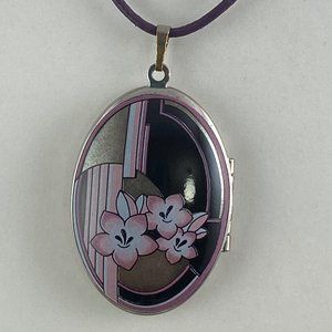 Vintage Michaela Frey Designer Floral Locket